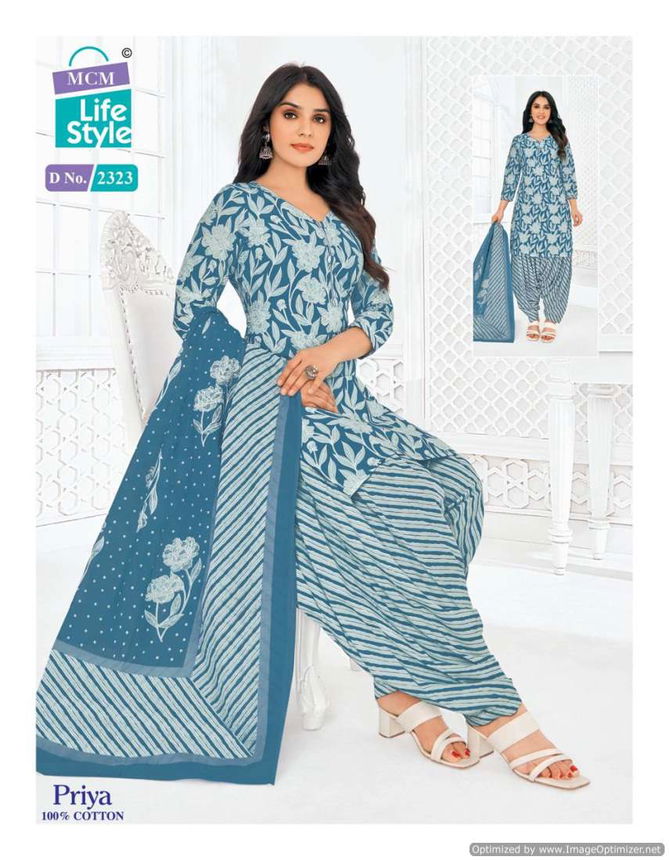 Priya Vol 23 By MCM Lifestyle Daily Wear Printed Cotton Dress Material Wholesale Market In Surat